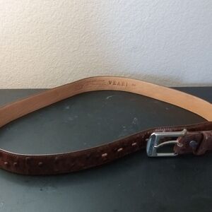 GORGEOUS PRE-OWNED VEARI Genuine Ostrich Skin Leather 42" Belt Made in Mexico